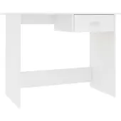vidaXL Escritorio blanco , 100x50x76 cm, fabricado en material de madera