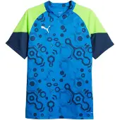 Puma Camiseta de fútbol 'Individual Cup' azul / navy / lima / blanco