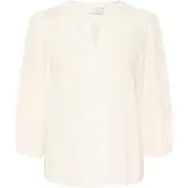 Kaffe Blusa 'KAJollia' blanco lana
