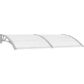 vidaXL , toldo para puerta, gris, 200x100 cm, policarbonato