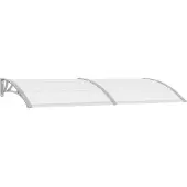 vidaXL , toldo para puerta, gris, 240x100 cm, policarbonato