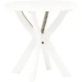 vidaXL Mesa bistró blanca, diámetro 70 cm, de plástico