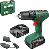 Bosch Taladro atornillador inalámbrico EasyImpact de 18V-40, con 2 baterías PBA de 18V y 2.0Ah