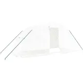 vidaXL Invernadero con estructura de acero, blanco, 10 m², 5x2x2,3 m