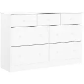 vidaXL Cómoda ALTA, blanca, 112x35x73 cm, madera maciza de pino