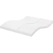 vidaXL Colchón de espuma blanco , 160x200 cm, 7 zonas, firmeza 20 ILD