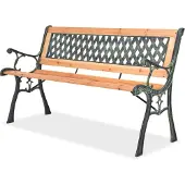 The Living Store Banco de jardín "", 122 cm, madera