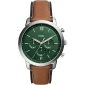 Fossil Reloj analógico marrón / oro / verde oscuro / plata