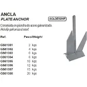 Goldenship Ancla Galvanizado Steel Yacht