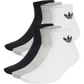 Adidas adidasCalcetines tobilleros Mid 40-42 White / Medium Grey Heather / Black Unisex