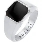 KUZZOI Anillo negro / plata