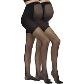 Mamalicious Leotardos finos 'Sabrina' negro