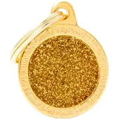 My Family Placa Para Mascotas Shine Small Circle Glitter