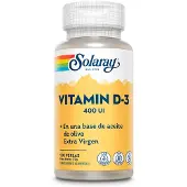 Solaray Vitamina D3 400 Ui 120 Unidades