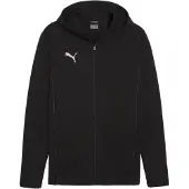 Puma Sudadera con cremallera deportiva 'Team Final' negro / blanco