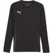 Puma Camiseta funcional 'teamGOAL' gris oscuro / negro / blanco