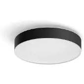 Philips Lámpara de techo Philips White Ambiance, color negro mate, 2400 lúmenes, incluye mando a distancia