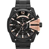 Diesel Reloj analógico 'Mega Chief' altrosa / negro