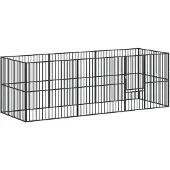 vidaXL : Jaula para perros, 8 piezas, acero galvanizado