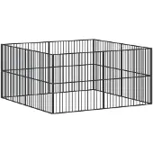 vidaXL : Jaula para perros, 8 piezas, acero galvanizado