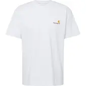 Carhartt WIP Camiseta 'American Script' oro / gris claro / rojo vino