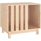 VD Home Furnishing Caseta para perros, 70x50x62 cm, madera maciza de pino