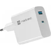 Natec Cargador De Pared Usb-a Y Usb-c Ribera Gan 45w