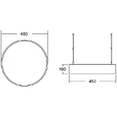 Brumberg Biro Circle 10, Ø 45 cm directo DALI plata 3000 K