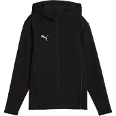 Puma Sudadera con cremallera deportiva negro / blanco