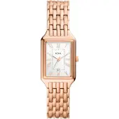 Fossil Reloj analógico 'Raquel' oro rosa / negro / blanco