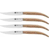 ZWILLING Steak 39160, juego de 4 cuchillos para carne, encina