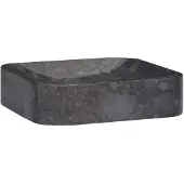 vidaXL Lavabo negro, 40x40x10 cm, mármol