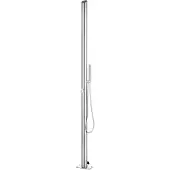 vidaXL Ducha de jardín de 220 cm, acero inoxidable