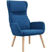 vidaXL Sillón reclinable azul de terciopelo, marca