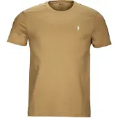 Ralph Lauren para hombre. 710671438329 Camiseta de punto Custom Slim Fit marrón (XS), Casual, Algodón, Manga corta, o