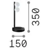 Ideal Lux PING PONG TL2, lámpara de mesa,