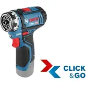 Bosch 06019F6004 Taladro atornillador inalámbrico profesional GSR 12V-15 FC, 12,0 V, sin batería