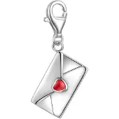 Rafaela Donata Colgante rojo oscuro / plata