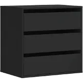 vidaXL Cómoda negra de 60x41x58 cm, fabricada en material de madera