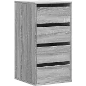 vidaXL Cómoda gris Sonoma, 40x41x76 cm, fabricada en material de madera