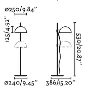 Faro DOMINICA TL1, Lámpara de mesa, Faro Barcelona