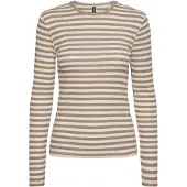 Pieces Camiseta 'RUKA' ecru / beige oscuro