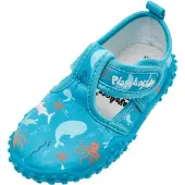 Playshoes Zapatos para playa y agua 'Meerestiere' turquesa / naranja / blanco
