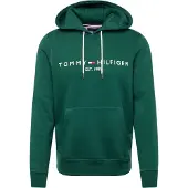 Tommy Hilfiger Sudadera verde oscuro / rojo / blanco