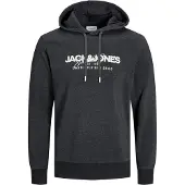 Jack & Jones Sudadera 'JJAlvis' negro moteado / blanco