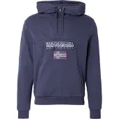 Napapijri Sudadera 'BURGEE HZH 2.0' marino / gris / rojo vino