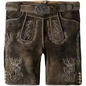 Stockerpoint Pantalón tradicional 'Lee' capuchino / marrón oscuro / blanco