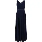 Vera Mont Vestido de noche azul noche / plata