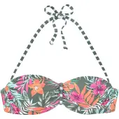Venice beach Top de bikini verde pastel / naranja / rosa / blanco