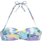 Venice beach Top de bikini aqua / amarillo / lila / talco